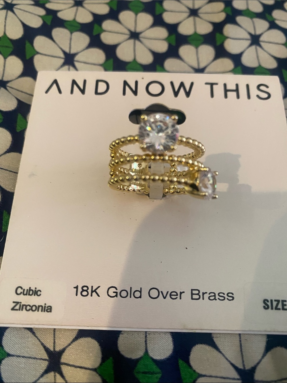 And Now This Gold-Tone Cubic Zirconia Stacking Ring Set